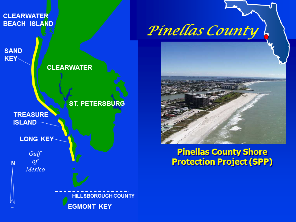 Pinellas County Shore Protection Project map